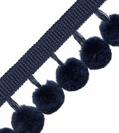 Dolce Pom Pom Fringe Trimming by Samuel & Sons Blueberry Pie Dolce Pom Pom Fringe Trimming by Samuel & Sons Blueberry Pie