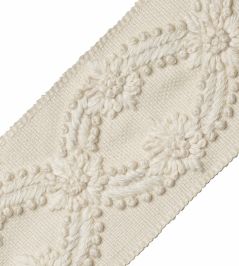 Elise Embroidered Border Trimming by Samuel & Sons Alabaster Elise Embroidered Border Trimming by Samuel & Sons Alabaster