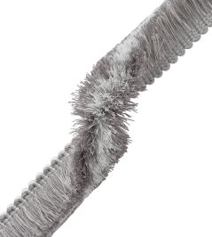 Inca Brush Fringe Trimming by Samuel & Sons Fog Inca Brush Fringe Trimming by Samuel & Sons Fog