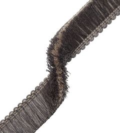 Inca Brush Fringe Trimming by Samuel & Sons Charcoal Inca Brush Fringe Trimming by Samuel & Sons Charcoal