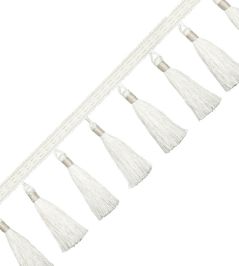 Inca Tassel Fringe Trimming by Samuel & Sons Creme Inca Tassel Fringe Trimming by Samuel & Sons Creme