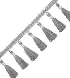 Inca Tassel Fringe Trimming by Samuel & Sons Fog Inca Tassel Fringe Trimming by Samuel & Sons Fog