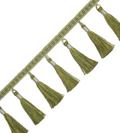 Inca Tassel Fringe Trimming by Samuel & Sons Avocado Inca Tassel Fringe Trimming by Samuel & Sons Avocado