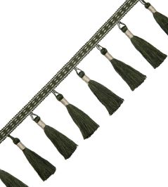 Inca Tassel Fringe Trimming by Samuel & Sons Verde Inca Tassel Fringe Trimming by Samuel & Sons Verde