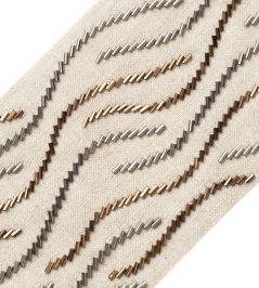 Cosmos Beaded Border Trimming by Samuel & Sons Bronze Cosmos Beaded Border Trimming by Samuel & Sons Bronze