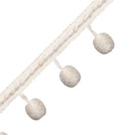Somerset Bead Fringe Trimming by Samuel & Sons Oyster Somerset Bead Fringe Trimming by Samuel & Sons Oyster