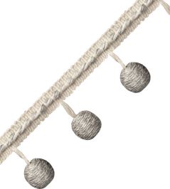 Somerset Bead Fringe Trimming by Samuel & Sons Slate Somerset Bead Fringe Trimming by Samuel & Sons Slate