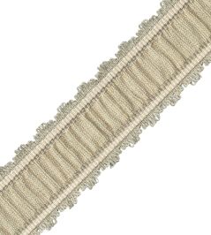 Tiverton Pleated Border Trimming by Samuel & Sons Ash Tiverton Pleated Border Trimming by Samuel & Sons Ash