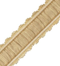 Tiverton Pleated Border Trimming by Samuel & Sons Ocher Tiverton Pleated Border Trimming by Samuel & Sons Ocher