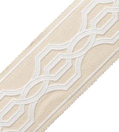Veranda Linen Applique Border Trimming by Samuel & Sons Narcisses Veranda Linen Applique Border Trimming by Samuel & Sons Narcisses