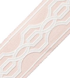 Veranda Linen Applique Border Trimming by Samuel & Sons Petal Veranda Linen Applique Border Trimming by Samuel & Sons Petal
