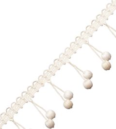 Veranda Linen Beaded Fringe Trimming by Samuel & Sons Narcisses Veranda Linen Beaded Fringe Trimming by Samuel & Sons Narcisses