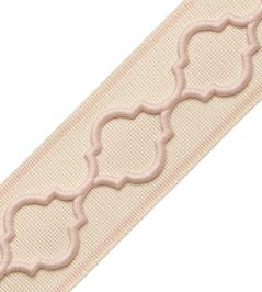 Corinne Embroidered Border Trimming by Samuel & Sons Petal Corinne Embroidered Border Trimming by Samuel & Sons Petal