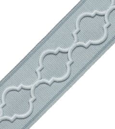 Corinne Embroidered Border Trimming by Samuel & Sons Porcelain Corinne Embroidered Border Trimming by Samuel & Sons Porcelain