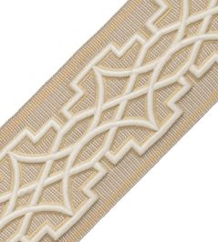 Mireille Embroidered Border Trimming by Samuel & Sons Cornsilk Mireille Embroidered Border Trimming by Samuel & Sons Cornsilk