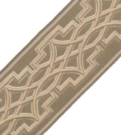 Mireille Embroidered Border Trimming by Samuel & Sons Linen Mireille Embroidered Border Trimming by Samuel & Sons Linen