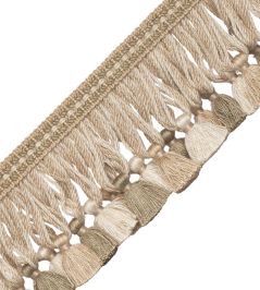 Veronique Tassel Fringe Trimming by Samuel & Sons Linen Veronique Tassel Fringe Trimming by Samuel & Sons Linen