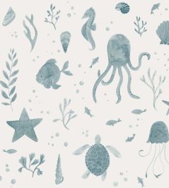 Della Wallpaper by Sandberg Blue Della Wallpaper by Sandberg Blue