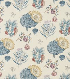 Lily Bank Fabric by Sanderson Ruby / Indigo Lily Bank Fabric by Sanderson Ruby / Indigo