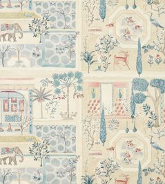 Sultans Garden Fabric by Sanderson Ruby / Teal Sultans Garden Fabric by Sanderson Ruby / Teal