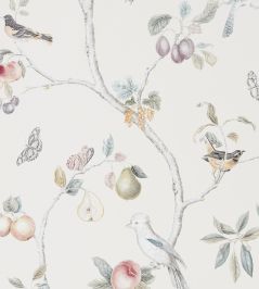 Fruit Aviary Wallpaper by Sanderson Cream / Multi Fruit Aviary Wallpaper by Sanderson Cream / Multi