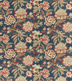 Indra Flower Fabric by Sanderson Indigo/Cherry Indra Flower Fabric by Sanderson Indigo/Cherry