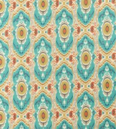 Niyali Fabric by Sanderson Teal/Saffron Niyali Fabric by Sanderson Teal/Saffron