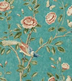 Andhara Wallpaper by Sanderson Teal/tumeric Andhara Wallpaper by Sanderson Teal/tumeric