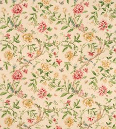 Porcelain Garden Fabric by Sanderson Red/Beige Porcelain Garden Fabric by Sanderson Red/Beige