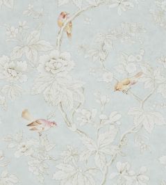 Chiswick Grove Wallpaper by Sanderson Silver Chiswick Grove Wallpaper by Sanderson Silver