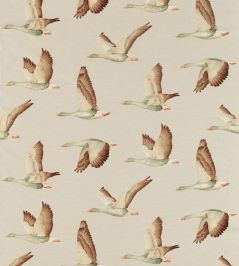 Elysian Geese Fabric by Sanderson Briarwood / Linen Elysian Geese Fabric by Sanderson Briarwood / Linen