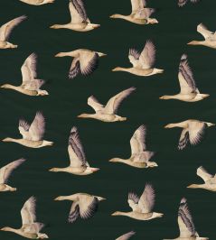 Elysian Geese Fabric by Sanderson Forest / Fig Elysian Geese Fabric by Sanderson Forest / Fig
