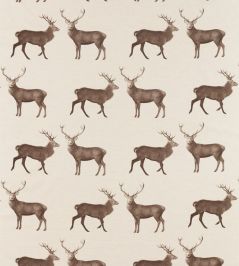Evesham Deer Fabric by Sanderson Linen / Chalk Evesham Deer Fabric by Sanderson Linen / Chalk