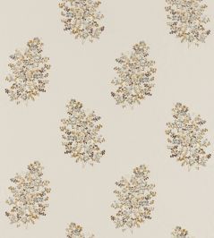 Wendell Embroidery Fabric by Sanderson Honey / Grey Wendell Embroidery Fabric by Sanderson Honey / Grey