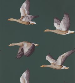 Elysian Geese Wallpaper by Sanderson Amsterdam Green Elysian Geese Wallpaper by Sanderson Amsterdam Green