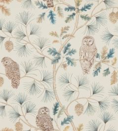 Owlswick Wallpaper by Sanderson Teal Owlswick Wallpaper by Sanderson Teal