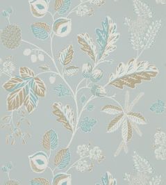 Warwick Wallpaper by Sanderson Blue Grey Warwick Wallpaper by Sanderson Blue Grey