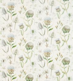 Thistle Garden Fabric by Sanderson Mist/Pebble Thistle Garden Fabric by Sanderson Mist/Pebble