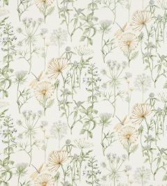 Wild Angelica Fabric by Sanderson Silver/Spring Leaf Wild Angelica Fabric by Sanderson Silver/Spring Leaf