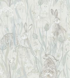 Dune Hares Wallpaper by Sanderson Mist / Pebble Dune Hares Wallpaper by Sanderson Mist / Pebble