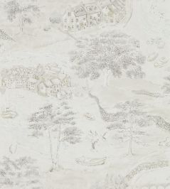 Sea Houses Wallpaper by Sanderson Chalk/Silver Sea Houses Wallpaper by Sanderson Chalk/Silver
