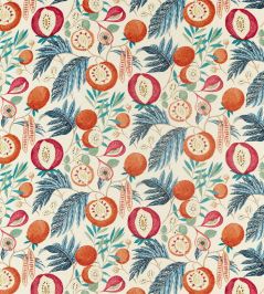 Jackfruit Fabric by Sanderson Indigo/Rambutan Jackfruit Fabric by Sanderson Indigo/Rambutan