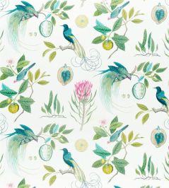 Paradesia Fabric by Sanderson Botanical Green Paradesia Fabric by Sanderson Botanical Green