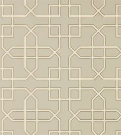 Hampton Trellis Wallpaper by Sanderson Linen Hampton Trellis Wallpaper by Sanderson Linen