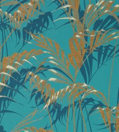 Palm House Wallpaper by Sanderson Teal/Gold Palm House Wallpaper by Sanderson Teal/Gold