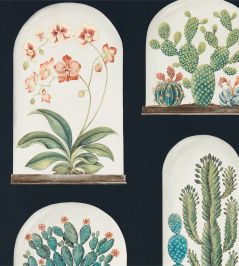 Terrariums Wallpaper by Sanderson Ink/Multi Terrariums Wallpaper by Sanderson Ink/Multi