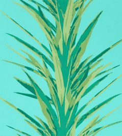 Yucca Wallpaper by Sanderson Sky/Green Yucca Wallpaper by Sanderson Sky/Green