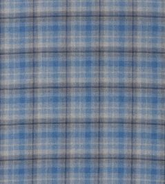 Samphrey Check Fabric by Sanderson Check Indigo / China Samphrey Check Fabric by Sanderson Check Indigo / China