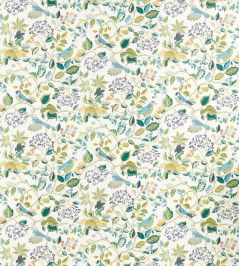 Birds And Berries Fabric by Sanderson Southwold Blue Birds And Berries Fabric by Sanderson Southwold Blue