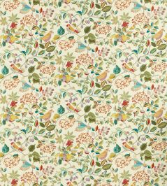 Birds And Berries Fabric by Sanderson Rowan Berry Birds And Berries Fabric by Sanderson Rowan Berry
